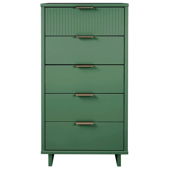 Manhattan Comfort Granville Tall 23.62 Narrow Dresser in Sage Green DR-5003